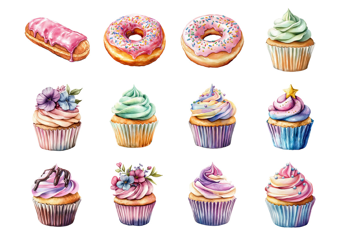 Cupcake & Sweet Treats, an Illustration by Design Market (Photo 3 of 4)