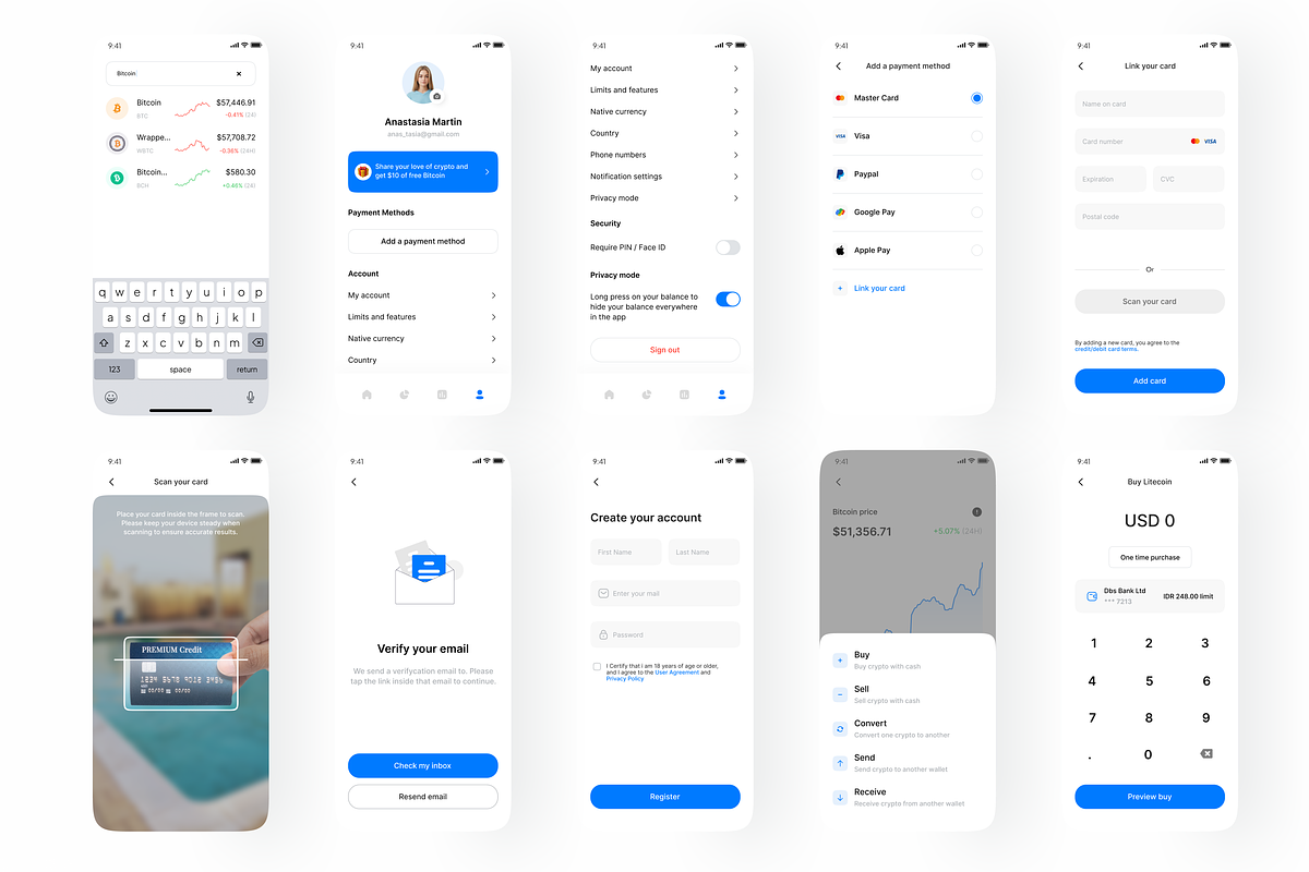 Crypto Market - UI Kit Mobile, an UI Kit Template by Korsa Agency (Photo 5 of 6)