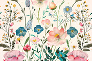 VINTAGE BLOOM Motifs Seamless Bundle, a Texture Illustration by RefinedFantasyStudio (Thumbnail 7 of 9)