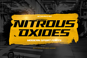 Nitrous Oxides – Modern Sport Fonts, a Sans Serif Font by Gassstype (Thumbnail 1 of 10)