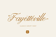 ED Fayetteville Script, a Script Font by Emyself Design (Thumbnail 1 of 8)