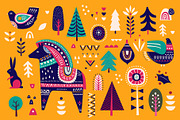 Scandinavian Christmas collection, an Animal Illustration by MoleskoStudio (Thumbnail 1 of 17)