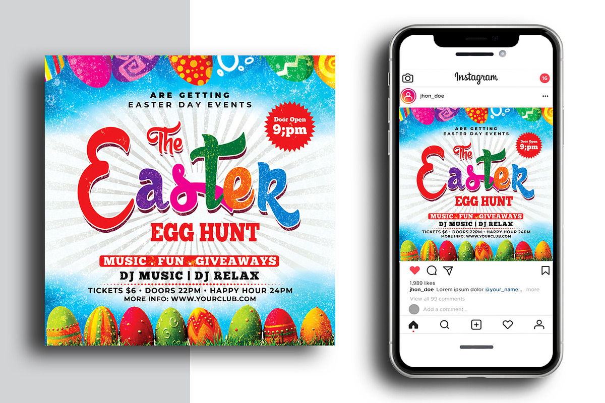 Easter Egg Hunt Flyer, a Flyer Template by AfzaalGraphics (Photo 2 of 2)