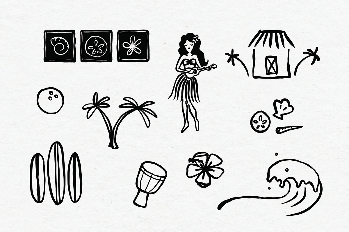 Hawaii Clipart, an Illustration by Jordyn Grace Design