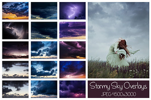 30 Stormy Sky Overlays