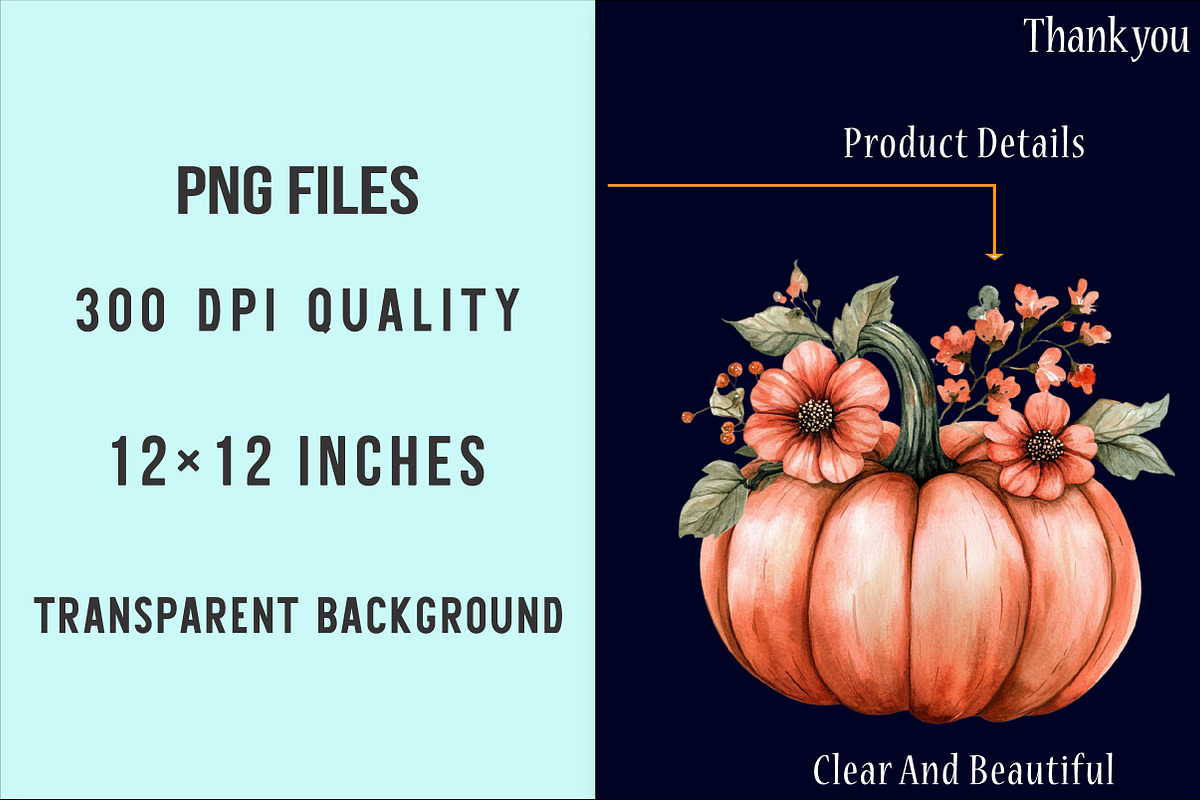 Coquette Pumpkin Clipart PNG, an Illustration by SinaCreation (Photo 4 of 5)