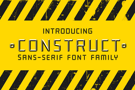 Construct family font