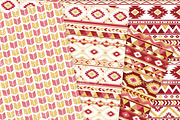 Red & Gold Boho Seamless Pattern, a Pattern Graphic by Avenie Digital (Thumbnail 4 of 4)