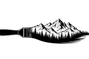 Nature Landscape Paintbrush Design B, an Illustration by Designs_River (Thumbnail 13 of 31)