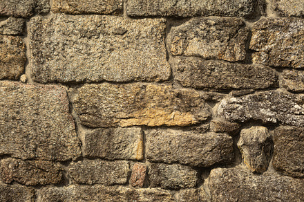 Texture of an old wall made of masonry stones, a Photo by rubenchase