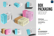 Box Packaging Mockup - 12 views, a Packaging Mockup by Illusiongraphic (Thumbnail 1 of 26)