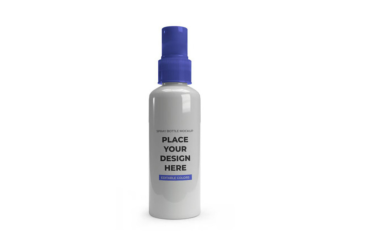 Pump Spray Bottle Mockup Template, a Packaging Mockup by DesignRushMarket (Photo 4 of 11)