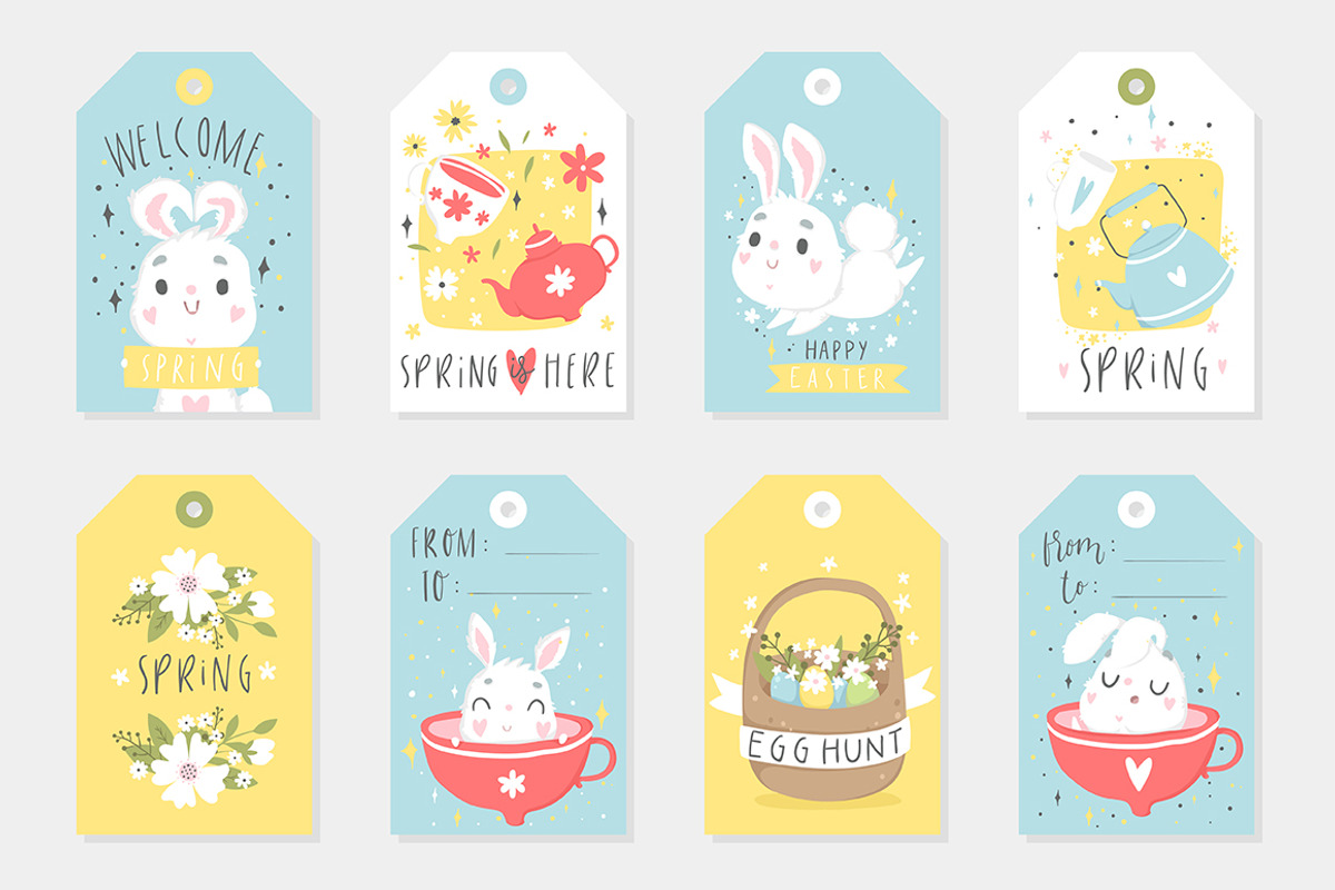 Easter Bunny - spring set, an Animal Illustration by Artnis (Photo 4 of 7)