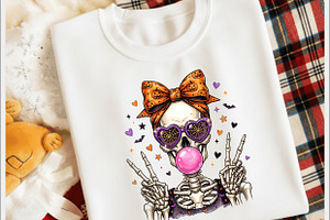 Cute Halloween Skeleton PNG