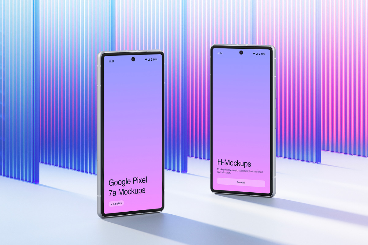 H-Mockups: Google Pixel 7a, an Android Mockup by ls.graphics (Photo 5 of 9)