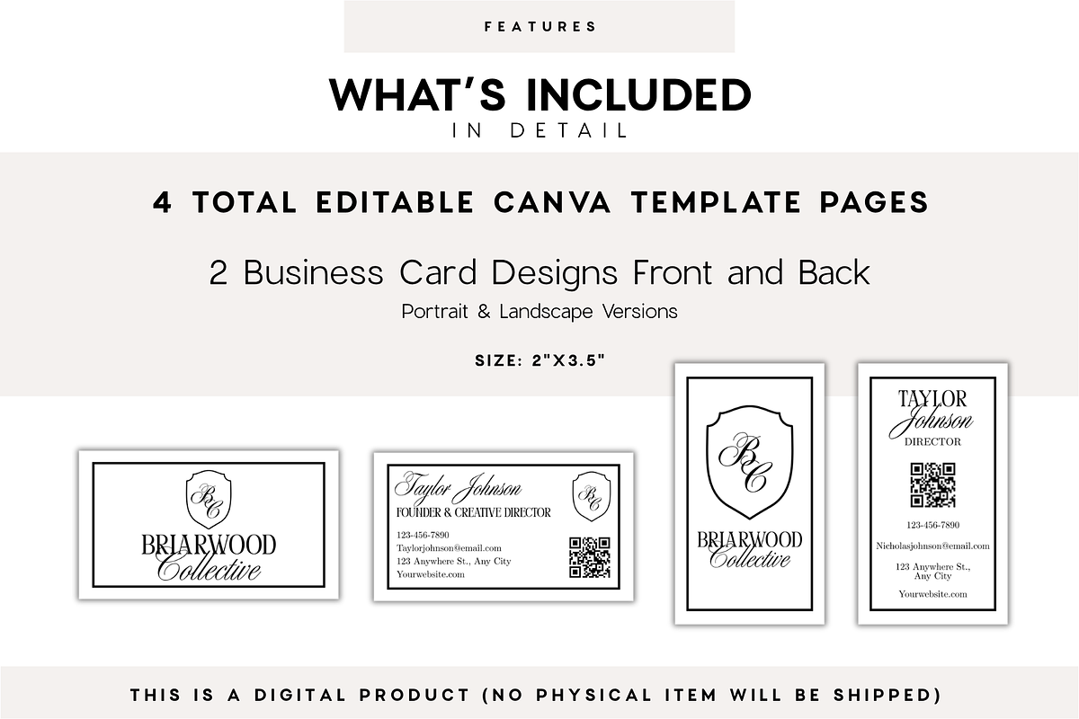 Luxury Old Money Business Cards, a Business Card Template by BrandhavenStudio (Photo 5 of 10)