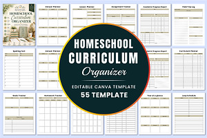 Homeschool Curriculum Organizer., a Stationery Template by Shumaya