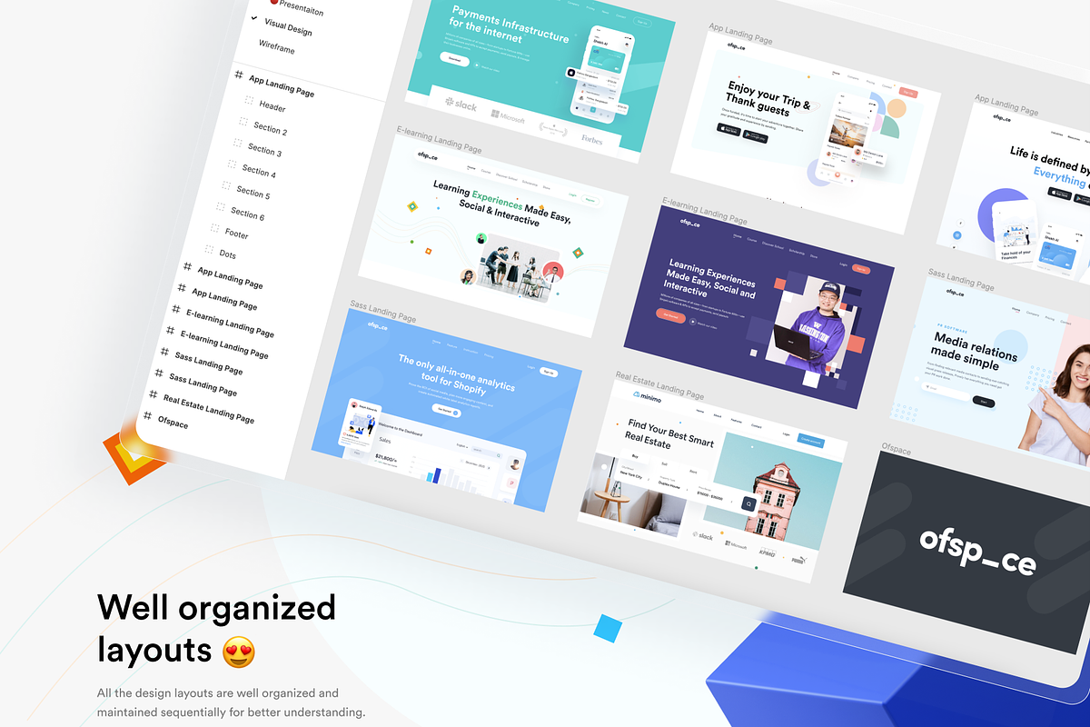 Multi-concept Landing page UI Kit, an UI Kit Template by Ofspace Digital Agency (Photo 3 of 6)