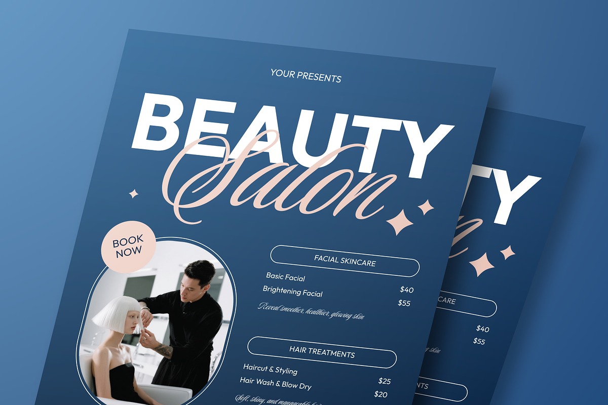 Beauty Salon Pricelist Flyer Set, a Flyer Template by Annora Studio (Photo 4 of 6)
