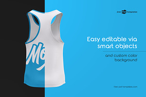 Mens Sports Tank Top MockUp Set