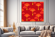 Lunar New Year Chinese Digital Paper, a Background Graphic by LA Design (Thumbnail 9 of 10)