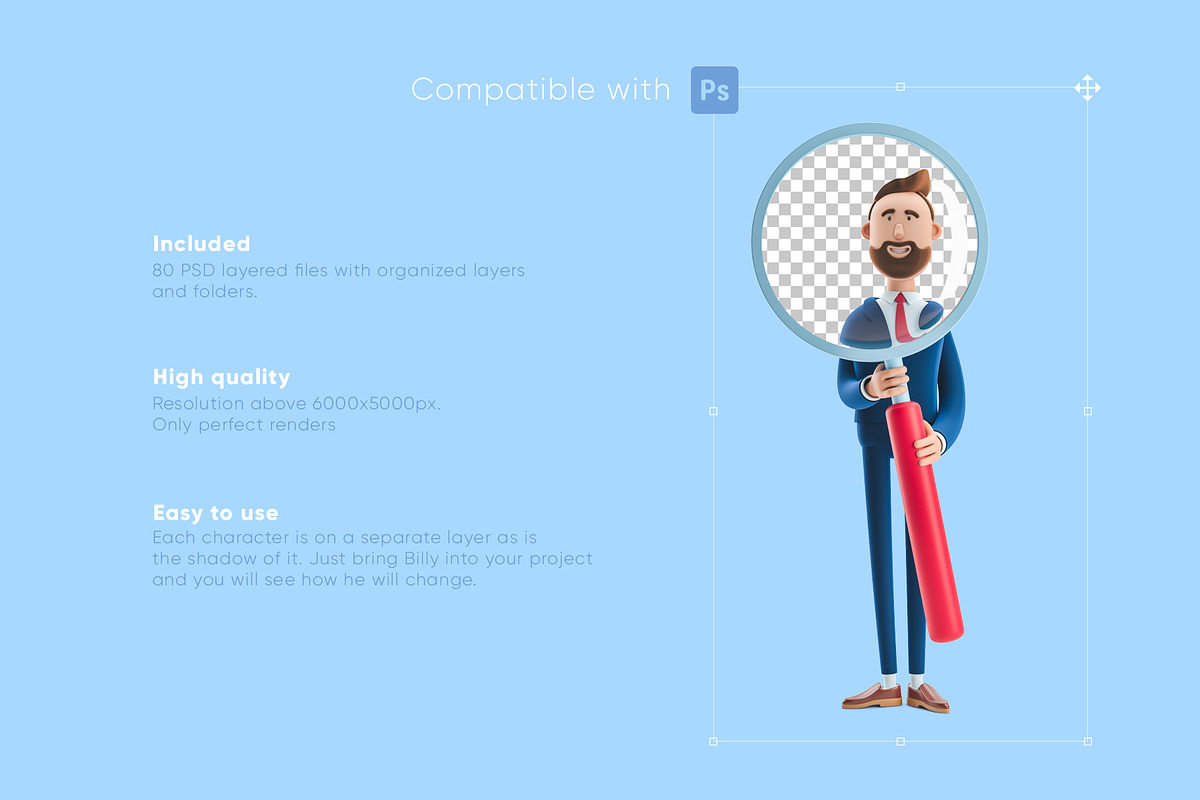Businessman Billy Set, a Finance Illustration by Best Pixels™ (Photo 2 of 6)