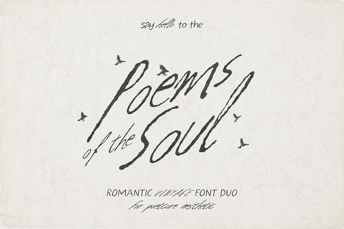Poems of the Soul - Romantic Font, a Handwritten Font by AndrewPixelType (Photo 1 of 13)