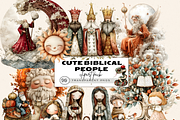CUTE BIBLICAL PEOPLE CLIPART PACK, a Person Illustration by Daring Digies (Thumbnail 1 of 10)