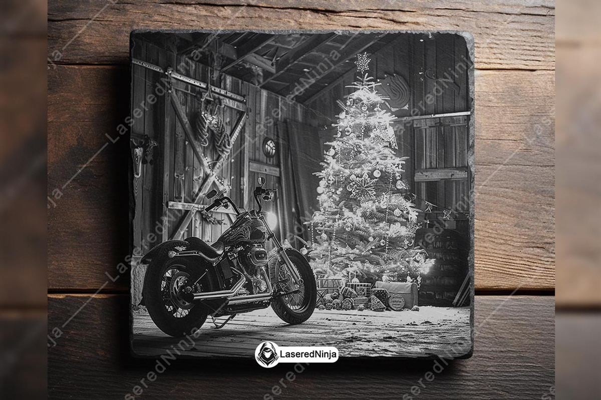 Rustic Barn Big Bike Christmas Tree, a Background Graphic by LaseredNinja (Photo 5 of 7)
