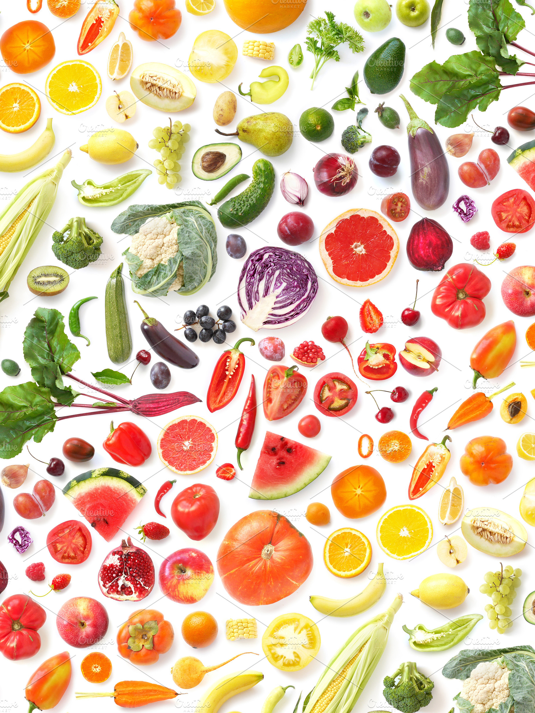 Composition of food containing above, abstract, and background, a Food & Drink Photo by Photo patterns
