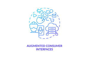 Augmented consumer interfaces blue, an Icon by IMG Visuals