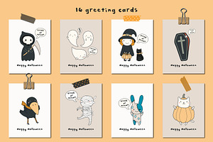 Halloween Bundle Cute Illustrations