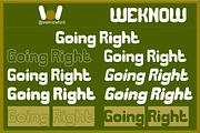 Going Right font, a Sans Serif Font by weknow (Thumbnail 7 of 8)