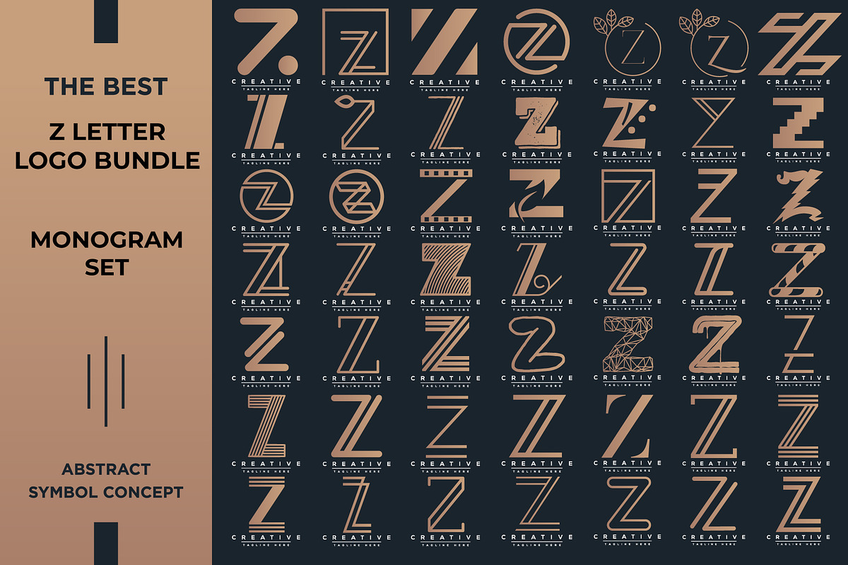 Letter Z Logo Bundle ZZ Monogram Set, a Branding & Logo Template by Pixel Design (Photo 1 of 6)