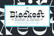 Blackest - 8 fonts, a Serif Font by Zetafonts (Thumbnail 1 of 14)