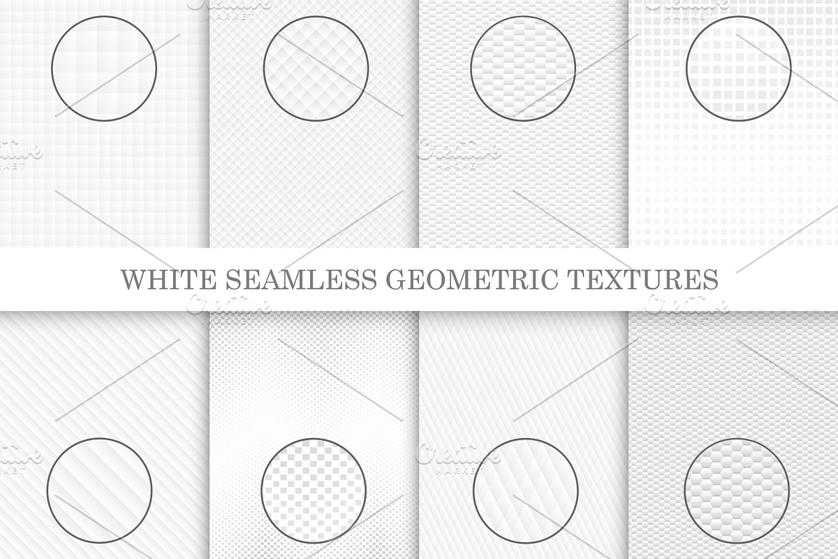 White geometric semless textures, a Pattern Graphic by ExpressShop (Photo 1 of 4)