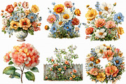 Spring Garden Clipart, an Illustration by Libby Wishes (Thumbnail 7 of 7)