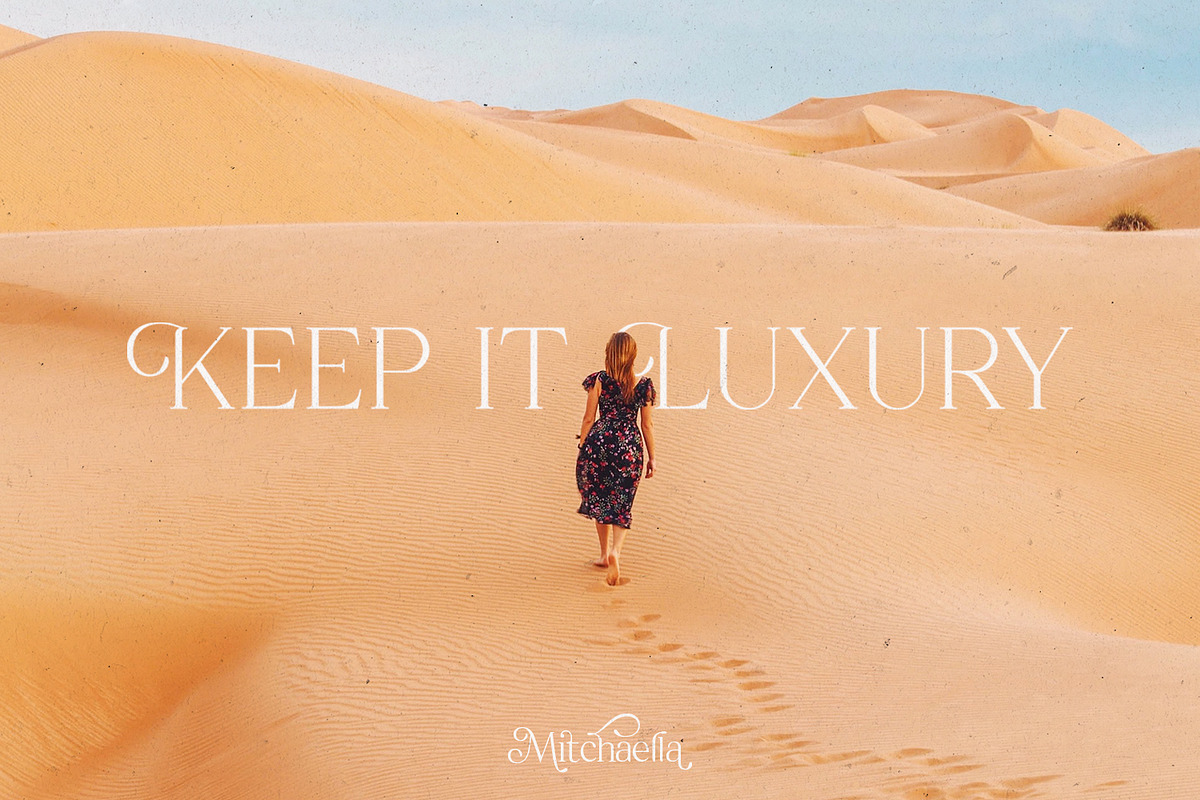 Mitchaella Luxury Unique Serif, a Serif Font by Typetemp Studio (Photo 12 of 19)