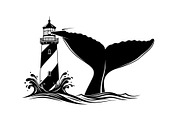 Whale Tail Lighthouse Bundle, an Object Illustration by yasushie (Thumbnail 23 of 31)