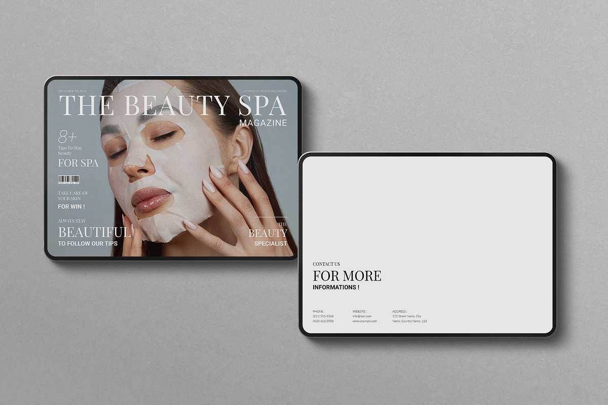 Digital Beauty Spa Magazine Design, a Magazine Template by TemplatesForest (Photo 10 of 10)