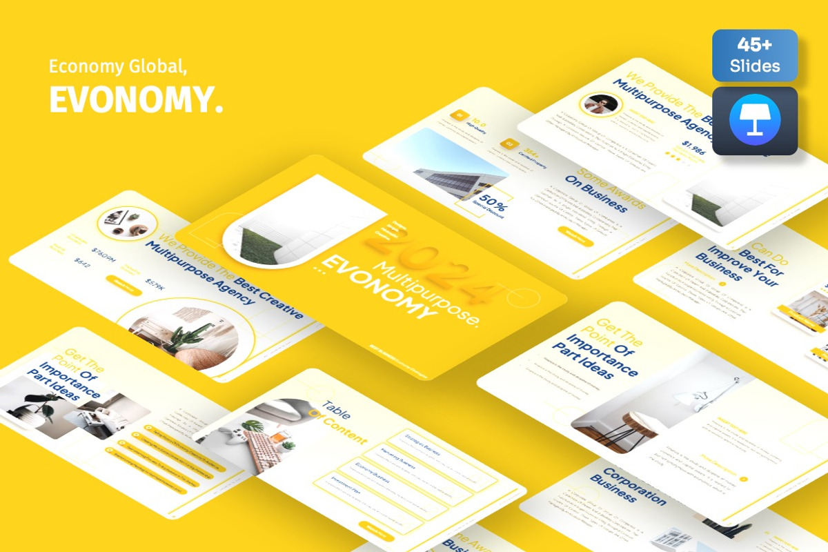 Evonomy - Economy Keynote, a Presentation Template by Dhabee (Photo 1 of 7)