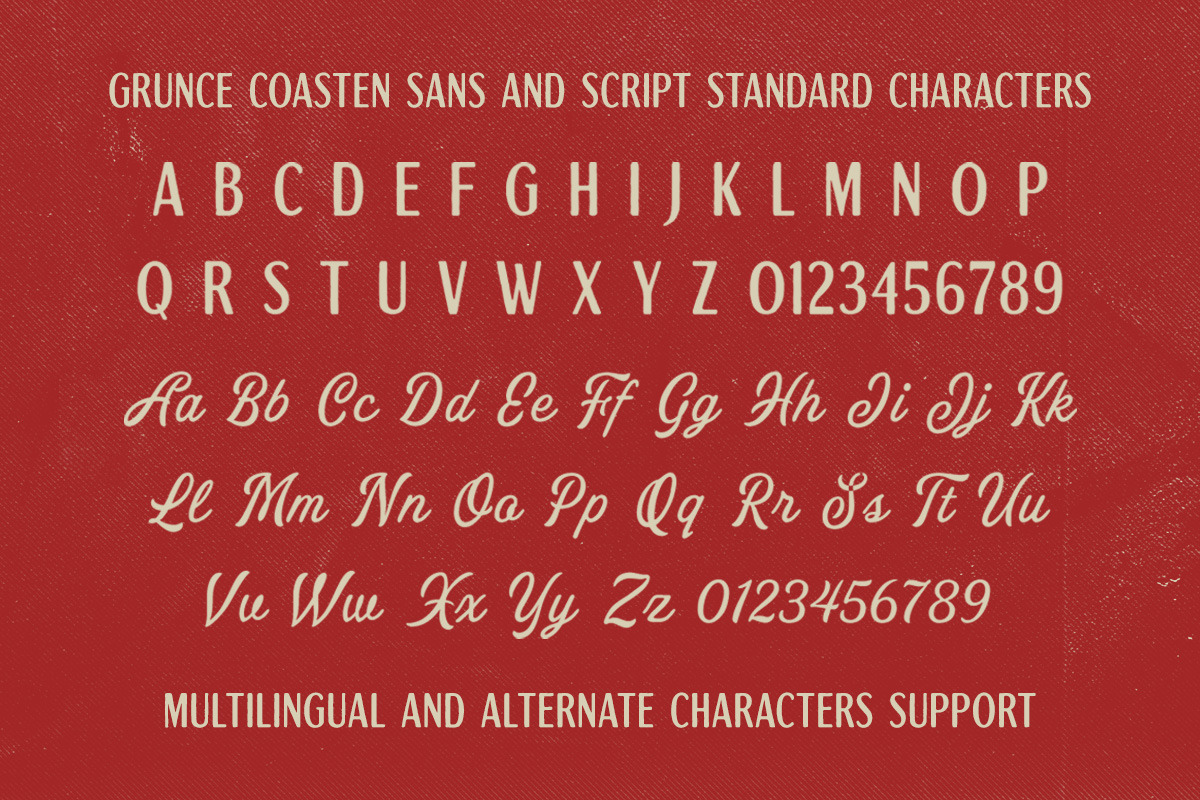 Grunce Coasten Font Duo, a Script Font by Letterhend Studio (Photo 3 of 9)