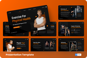 Exercise Gym - Gym Keynote Template, a Presentation Template by GraphauseProject
