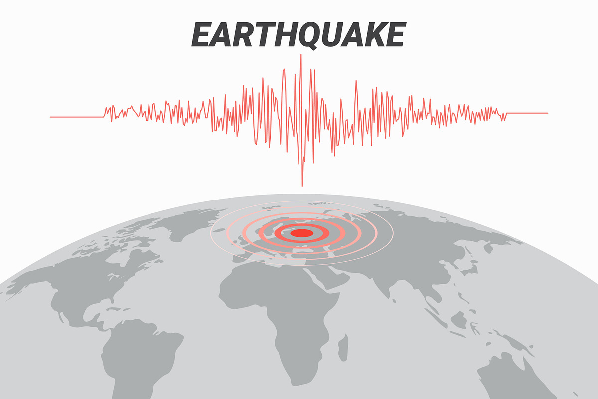 Illustration of an earthquake, an Education Illustration by Saba Vector
