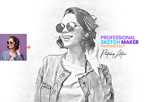 Professional Sketch Maker Photoshop, an Action Add-On by MRI STUDIO