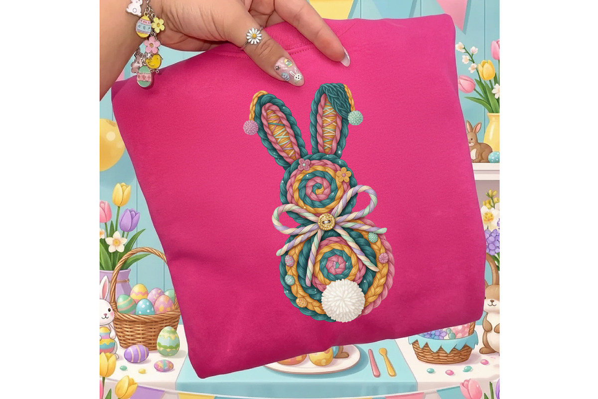 Easter Bunny Faux Yarn Png,Crochet, an Illustration by Designking (Photo 6 of 6)