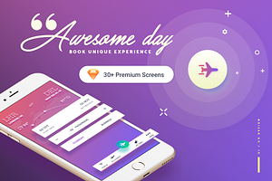 GO-Flight Mobile App - UI kit, an UI Kit Template by Design Oxy