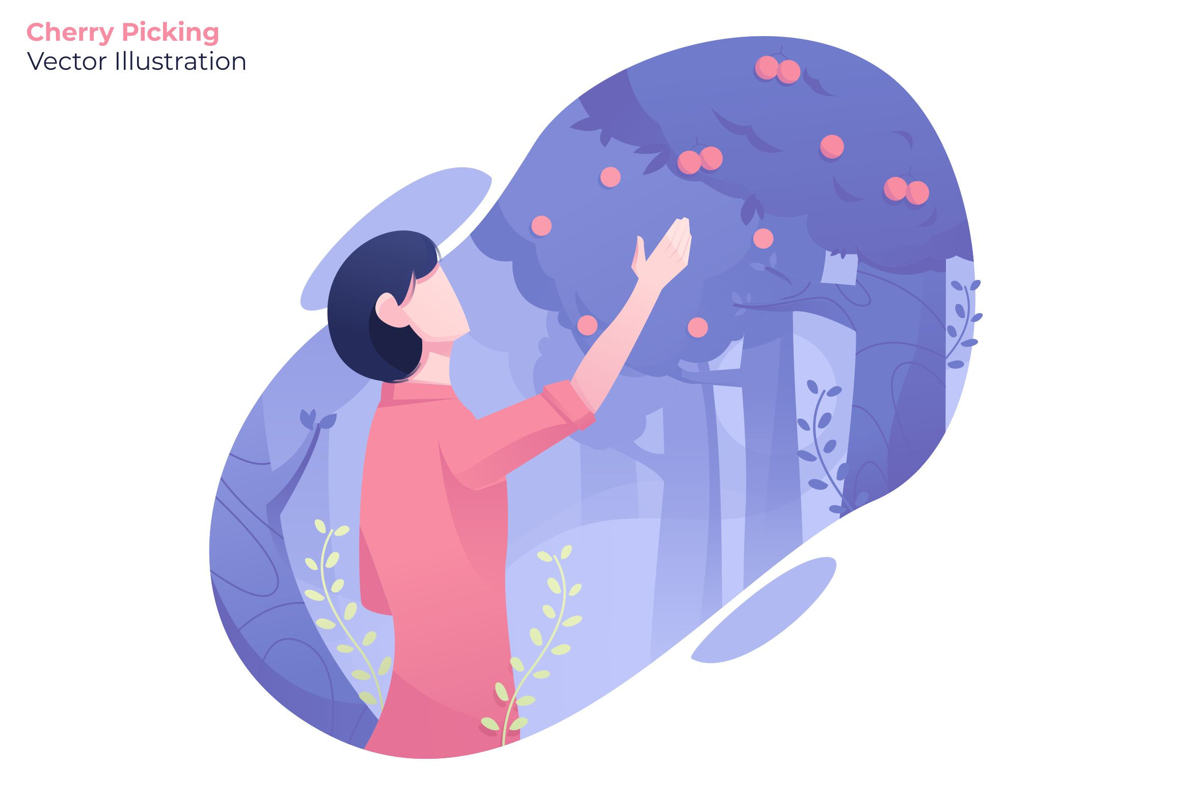 Cherry Picking - Vector Illustration, a Technology Illustration by AQR ...