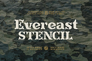 Evereast Slab Stencil, a Slab Serif Font by Nocturnal Workspace (Thumbnail 1 of 9)