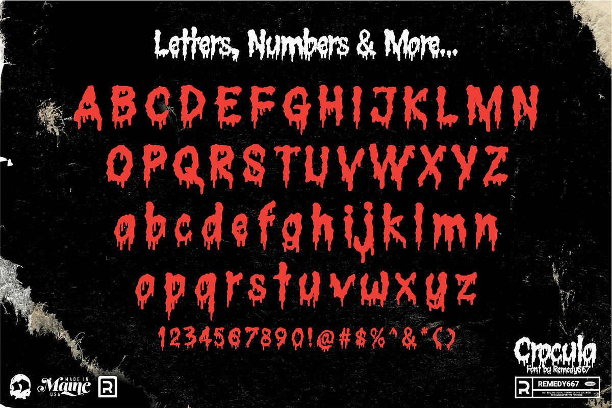 Crocula - Dripping Horror Font, a Handwritten Font by Remedy667 (Photo 5 of 5)